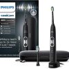 PHILIPS Sonicare ProtectiveClean 6500 Rechargeable Electric Power Toothbrush with Charging Travel Case and Extra Brush Head, Black, HX6462/08
