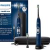 PHILIPS Sonicare ProtectiveClean 6500 Rechargeable Electric Power Toothbrush with Charging Travel Case and Extra Brush Head, Navy Blue, HX6462/07