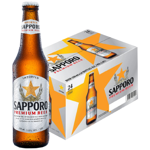Sapporo Premium Beer 24btls x 330ml