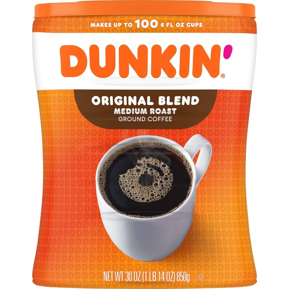 Dunkin’ Original Blend Medium Roast Ground Coffee, 30 Ounce