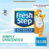 Fresh Step Advanced Simply Unscented Clumping Litter, Fresh Step Unscented Cat Litter Fights Odor on Contact, 18.5 lb. Box