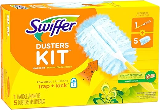 Swiffer Heavy Duty Dusters Starter Kit, Gain, Blue (74330)