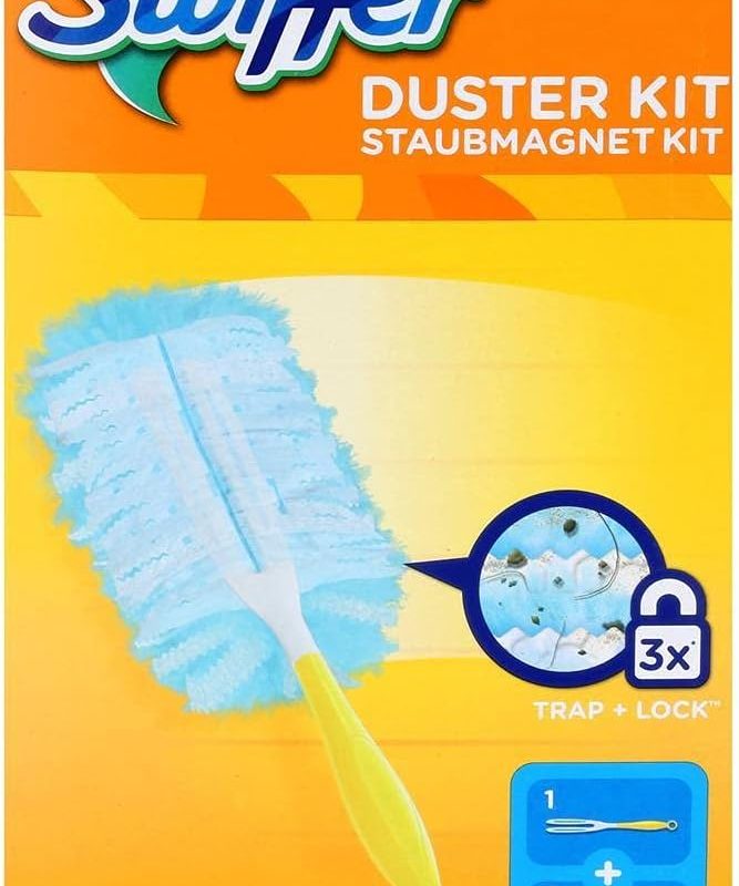 Swiffer Microfibre dust Cleaner Set, 1 Handle and 3 Replacement Pads (Pack of 1x1 Piece)