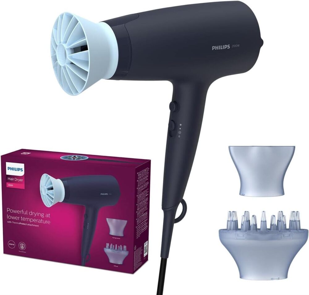 Philips Series 3000 Hairdryer with advanced ion care (model BHD360/20)