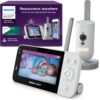 Philips AVENT Philips Connected Videophone with Wi-Fi, High-Quality HD Camera, Infrared Night Vision Function, Scream Detection, Intercom Function, DEKRA Certified Private and Safe, SCD951/26