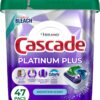 Cascade Platinum Plus Dishwasher Pods Mountain Scent, 47 Count