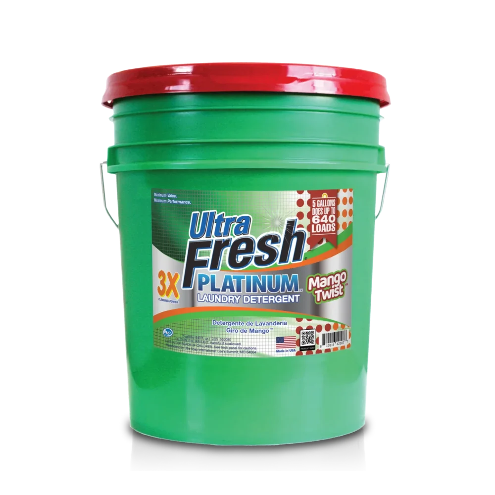 Ultra Fresh 3X Platinum Laundry Detergent – Mango Twist – 5 Gallons