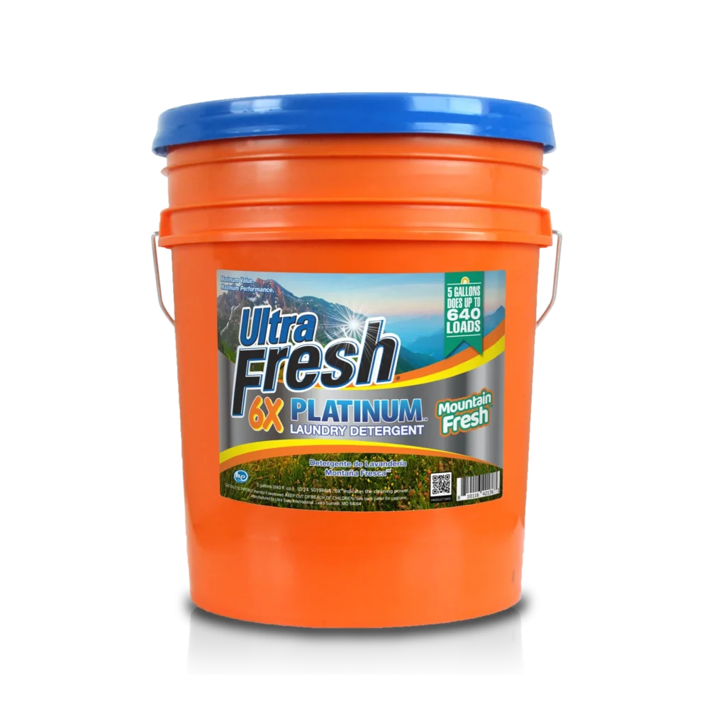 Ultra Fresh 6X Platinum Laundry Detergent – Mountain Fresh – 5 Gallons