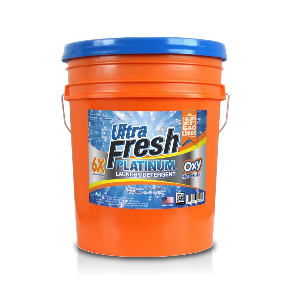 Ultra Fresh 6X Platinum Laundry Detergent – OXY Bleach Alt – 5 Gallons