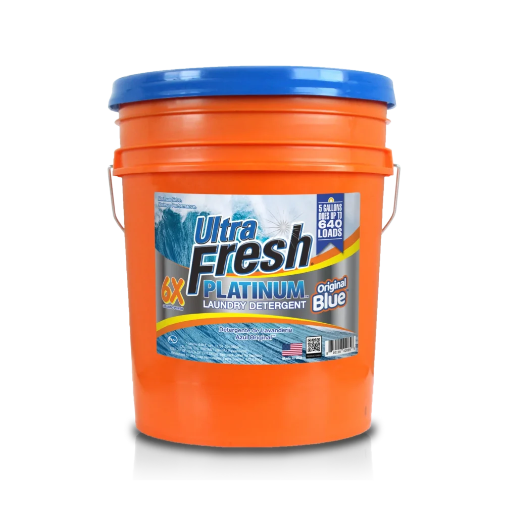 Ultra Fresh 6X Platinum Laundry Detergent – Original Blue – 5 Gallons