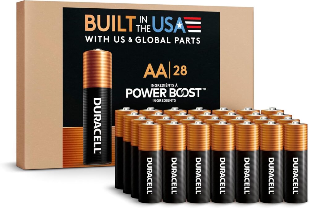 Duracell Coppertop AA Alkaline Batteries with POWER BOOST Ingredients, 28 Count