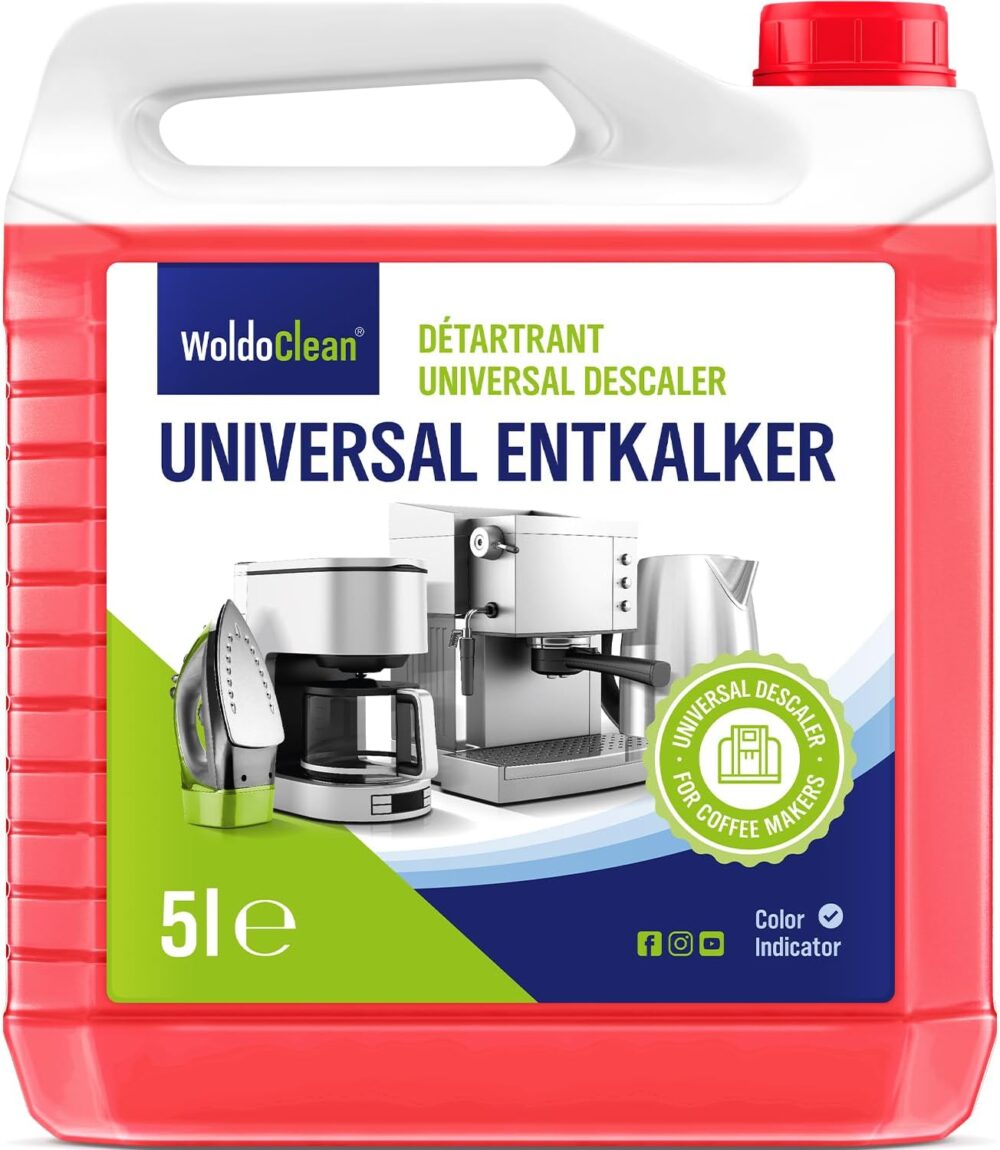 WoldoClean Descaler for Fully Automatic Coffee / Espresso Machines, 5 Litre Canister