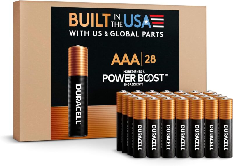 Duracell Coppertop AAA Alkaline Batteries with POWER BOOST Ingredients, 28 Count