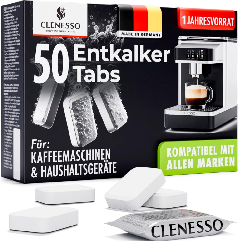 CLENESSO Descaling Tablets for Fully Automatic Coffee Machines (Pack of 50)