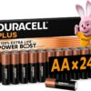 Duracell Plus AA Mignon Alkaline Batteries, 1.5 V LR6 MN1500, Pack of 24